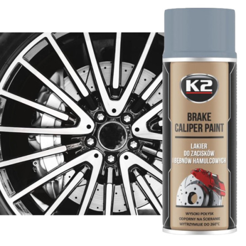K2 BRAKE CALIPER 400ml Strieborný - farba na strmene a brzdové bubny K2 BRAKE CALIPER 400ml Strieborný - farba na strmene a brzdové bubny