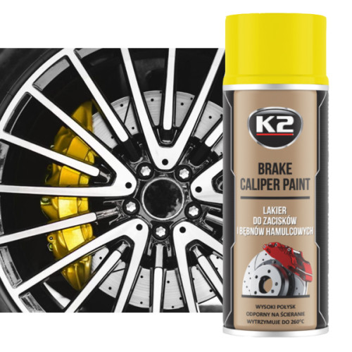 K2 BRAKE CALIPER 400ml Žltý - farba na strmene a brzdové bubny K2 BRAKE CALIPER 400ml Žltý - farba na strmene a brzdové bubny