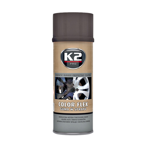 K2 COLOR FLEX 400ml Čierny matný - syntetická guma v spreji na dočasnú zmenu farby auta, diskov, nábytku ... K2 COLOR FLEX 400ml Čierny matný - syntetická guma v spreji na dočasnú zmenu farby auta, diskov, nábytku ...