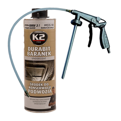 K2 DURABIT 1L + PIŠTOLKA - prípravok na konzerváciu podvozku K2 DURABIT 1L + PIŠTOLKA - prípravok na konzerváciu podvozku