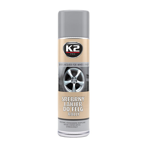 K2 FARBA NA DISKY 500ml - Strieborná farba na lakovanie auto diskov