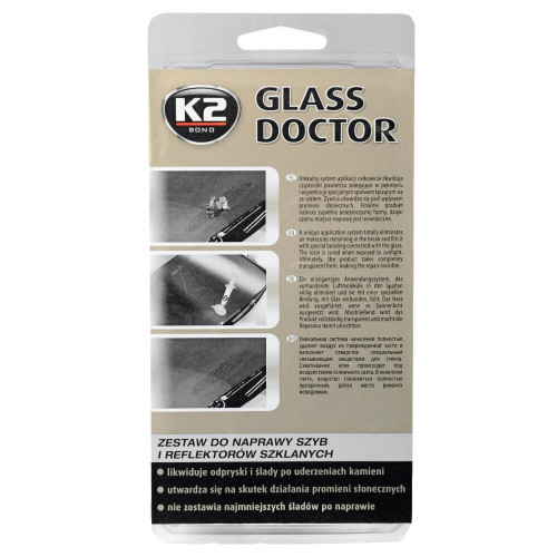 K2 GLASS DOCTOR - sada na opravu skla a reflektora
