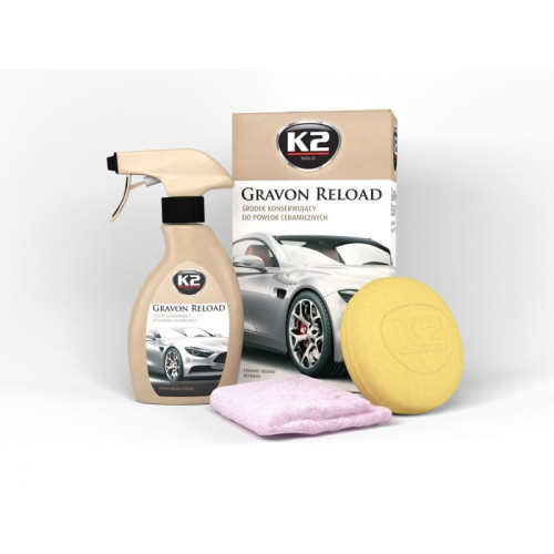 K2 GRAVON RELOAD DETAILER 250ml + hubka + mikrovlákno - na údržbu keramických náterov