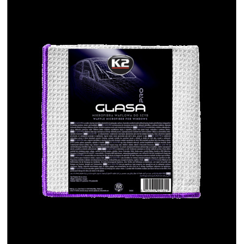 K2 GLASA PRO 40x40cm - vaflové mikrovlákno na okná a zrkadlá