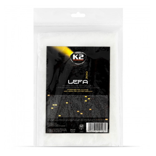 K2 LEFA PRO MIKROVLÁKNO 40x40cm - na čistenie a starostlivosť o kožu, biele