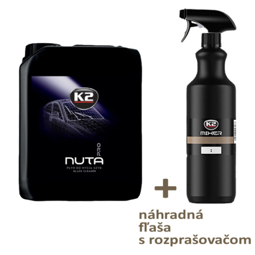 K2 NUTA PRO 5L - kvapalina na čistenie skiel, okien a zrkadiel + MIXER HDPE (náhradná fľaša) K2 NUTA PRO 5L - kvapalina na čistenie skiel, okien a zrkadiel + MIXER HDPE (náhradná fľaša)