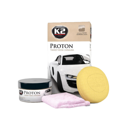K2 PROTON 200g + HUBKA + MIKROVLÁKNO - veľkolepý lesk a dlhotrvajúca ochrana