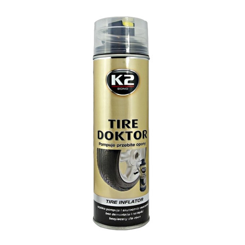 K2 TIRE DOKTOR 535ml - nafúka a utesní prepichnué pneu 15-palcové a väčšie K2 TIRE DOKTOR 535ml - nafúka a utesní prepichnué pneu 15-palcové a väčšie