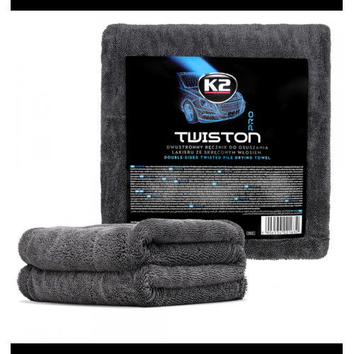 K2 TWISTON PRO - utierka z mikrovlákna 90x60 na sušenie, skrútené štetiny z oboch strán