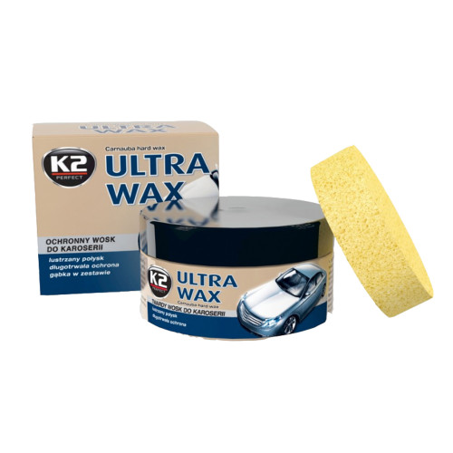 K2 ULTRA WAX+hubka 250g - vosk na leštenie a ochranu laku